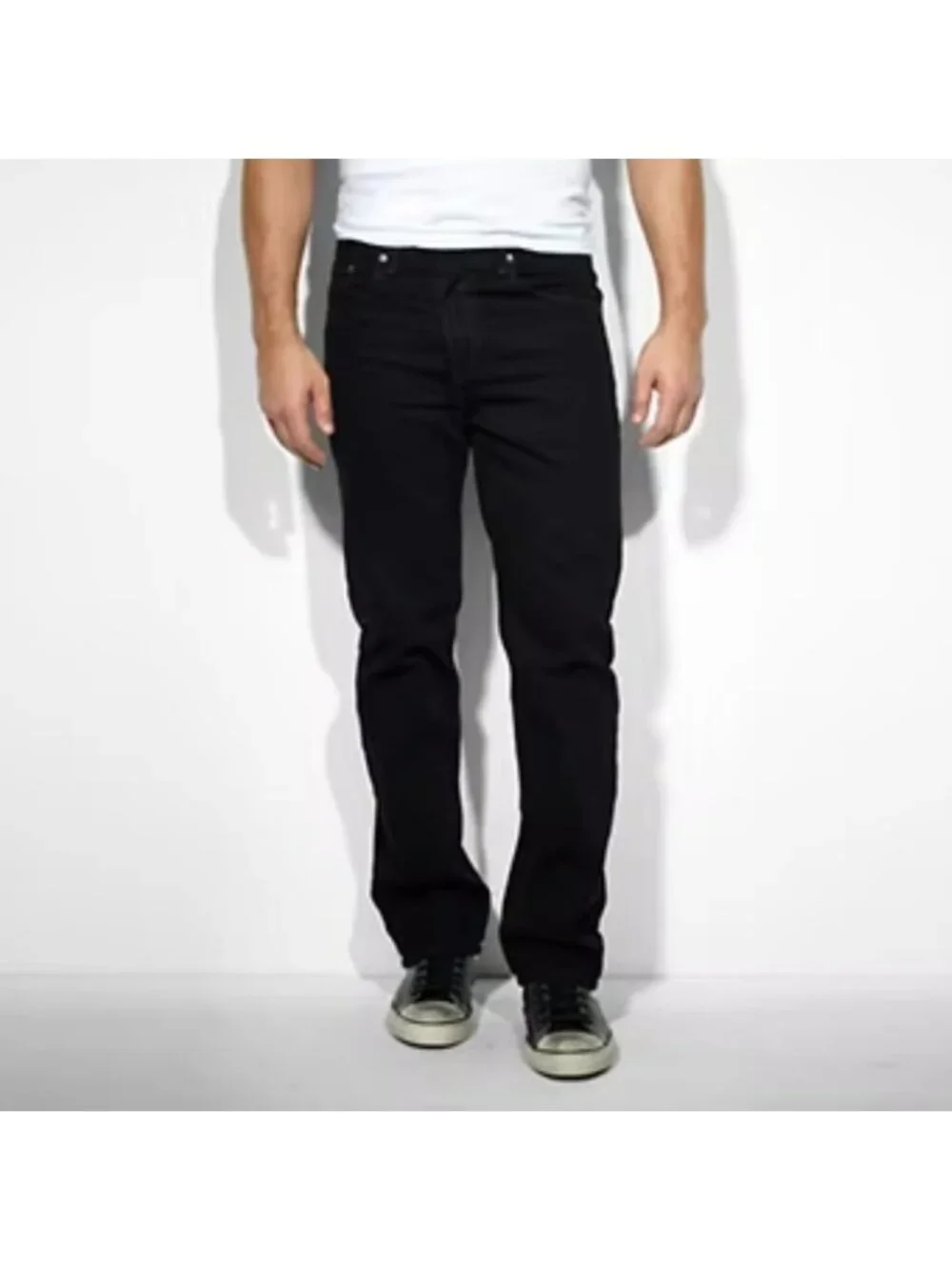 Levis Mens 516 Black Straight Leg Casual Denim 36x31 No Stretch Cotton Zipper